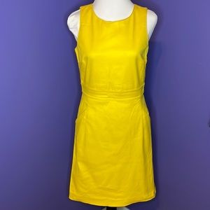 Tory Burch yellow sleeveless sheath dress size 4